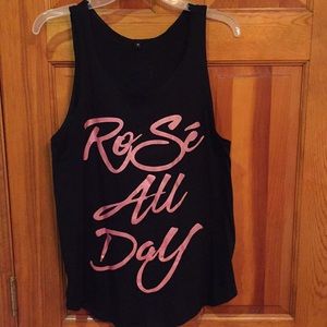 "Rose all day" tank top
